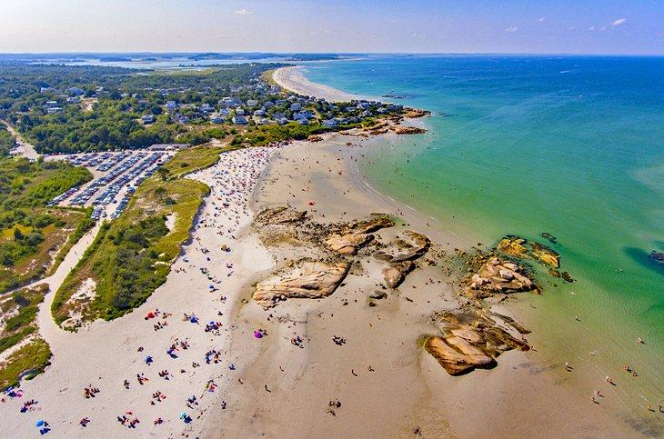 Luftaufnahme von Wingaersheek Beach