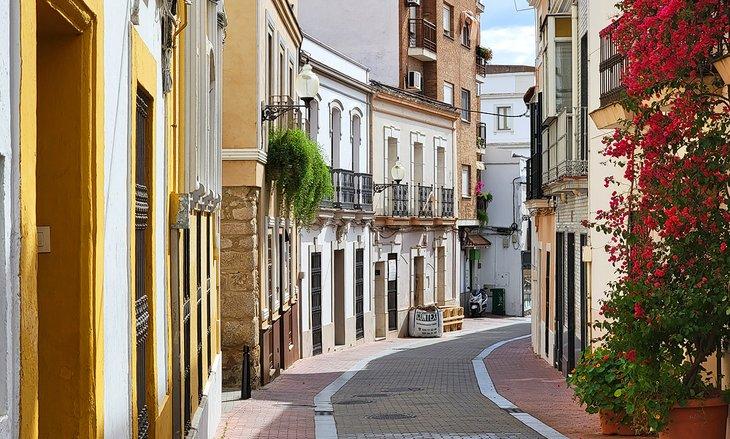 Calle cerca del Pórtico del Foro en Mérida