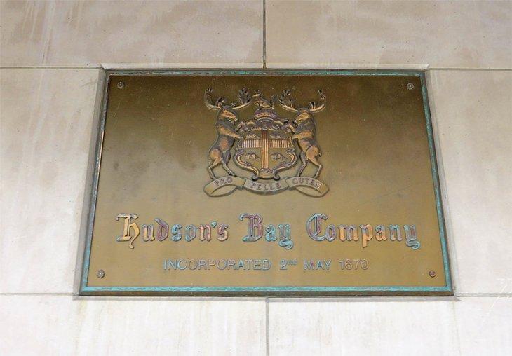 Plakette der Hudson's Bay Company