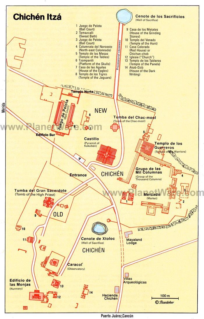 Chichen Itza - Standortkarte