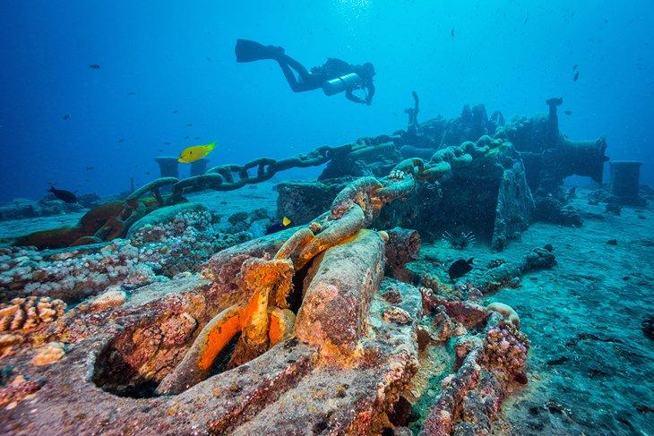 Plongée dans l'épave du Thistlegorm