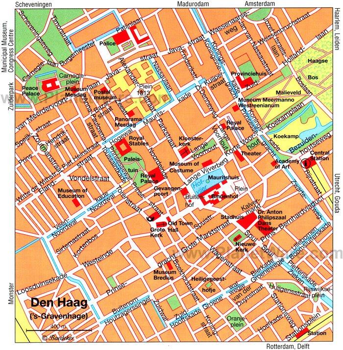 Den Haag ('s-Gravenhenge) Karte - Touristenattraktionen