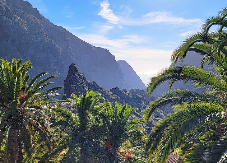 Blick von der Stadt Masca auf Teneriffa