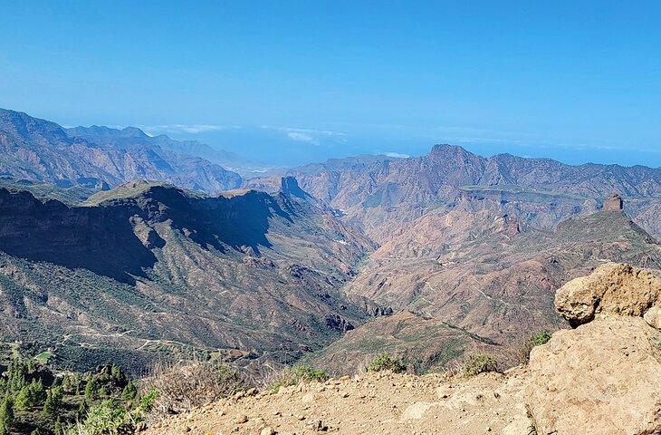 Blick von der Spitze der Wanderung zum Roque Nublo