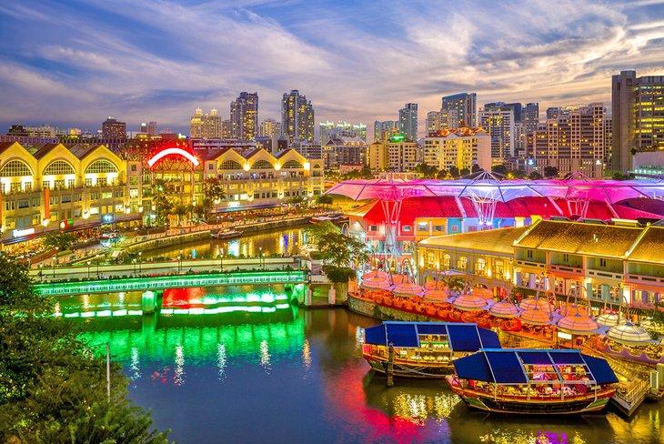 Clarke Quay de noche