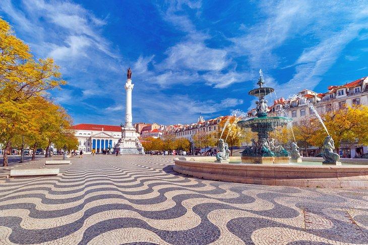 Plaza Rossio en Lisboa