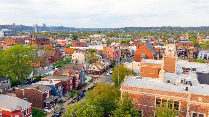 Vue aérienne de Newport, Kentucky