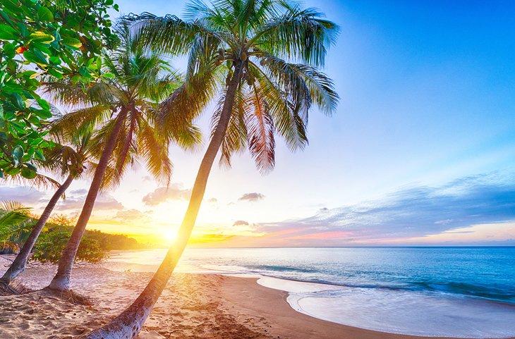 Coucher de soleil à la plage de Pearl, Basse-Terre