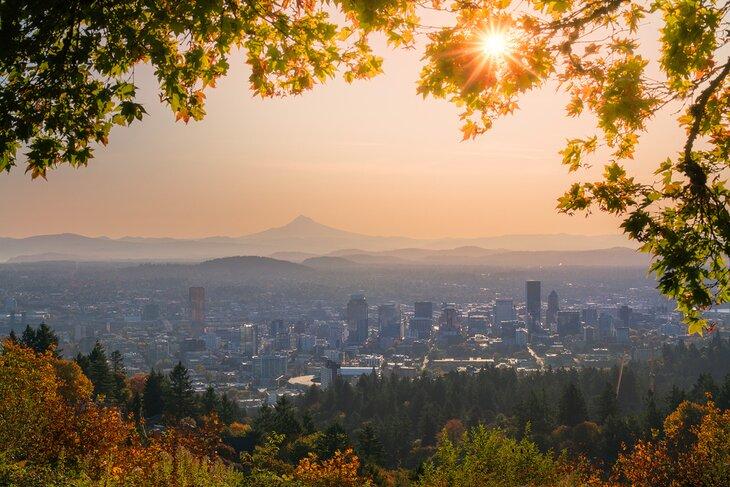 Blick über die Innenstadt von Portland