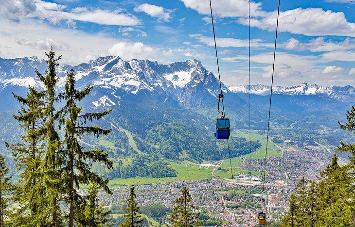 Góndola sobre Garmisch-Partenkirchen