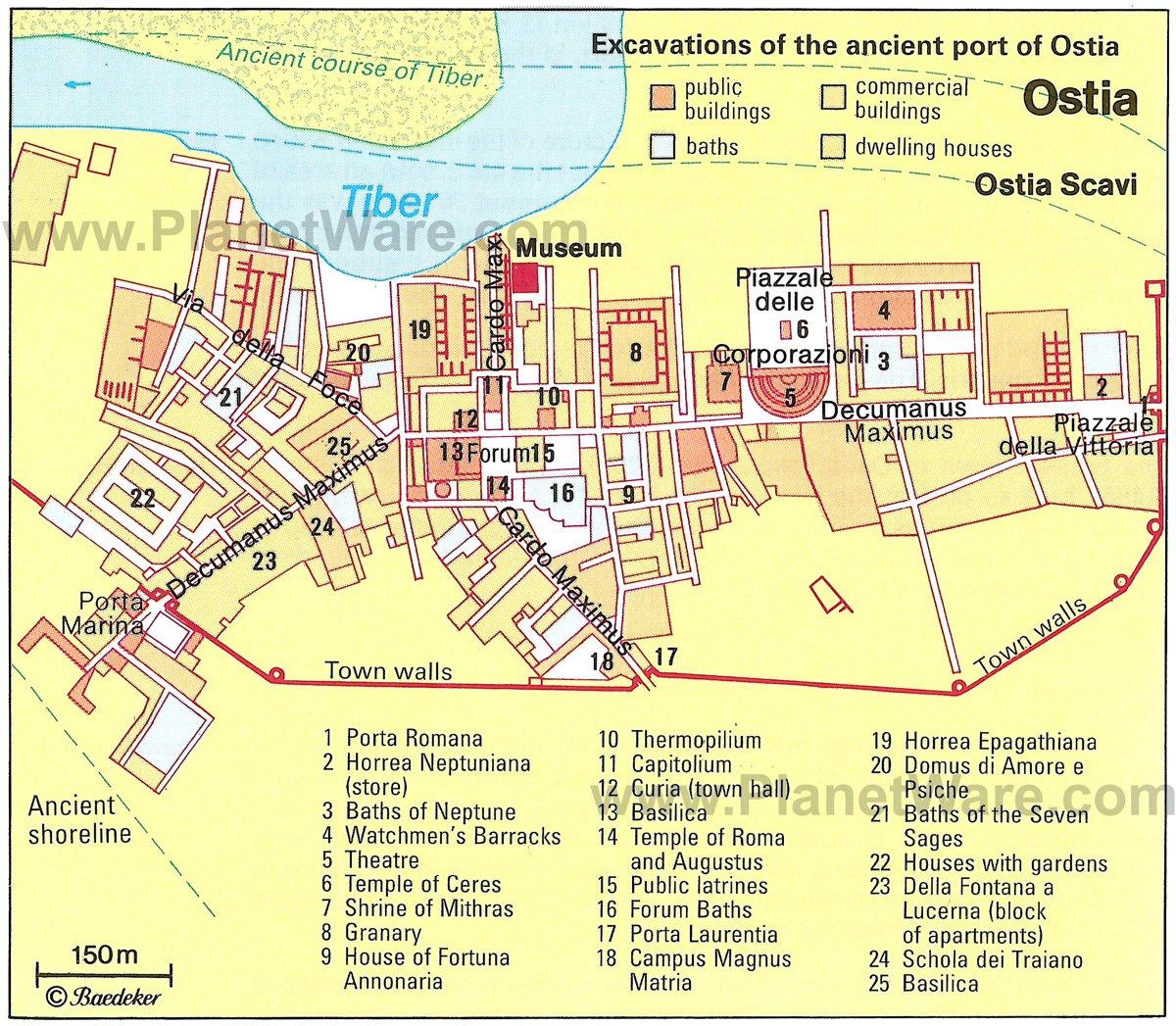 Ostie - Plan du site