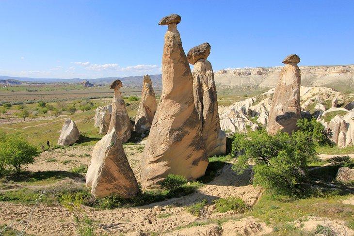 Chimeneas de hadas, formaciones rocosas de tufar, Cappadocia