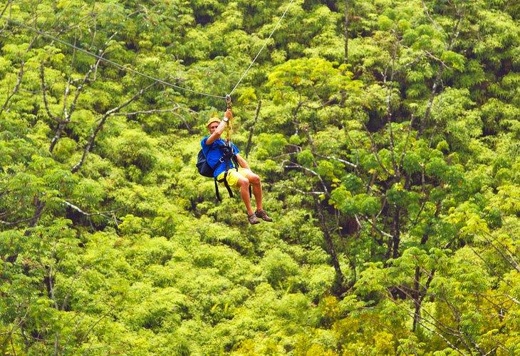 Ziplining en Kauai