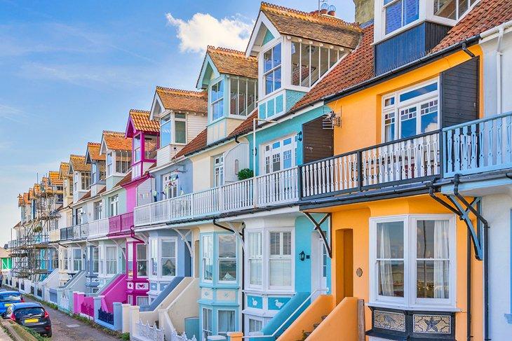 Bunte Häuser in Whitstable