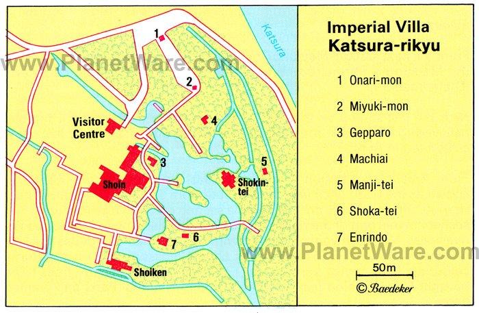 Villa Imperial - Katsura Rikyu - Mapa de planta