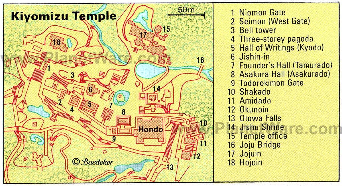Templo Kiyomizu - Mapa de planta
