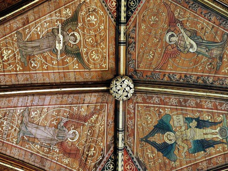 Detalle del techo en el coro de la Catedral de Chester