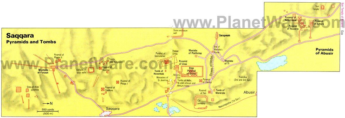 Saqqara - Mapa de planta