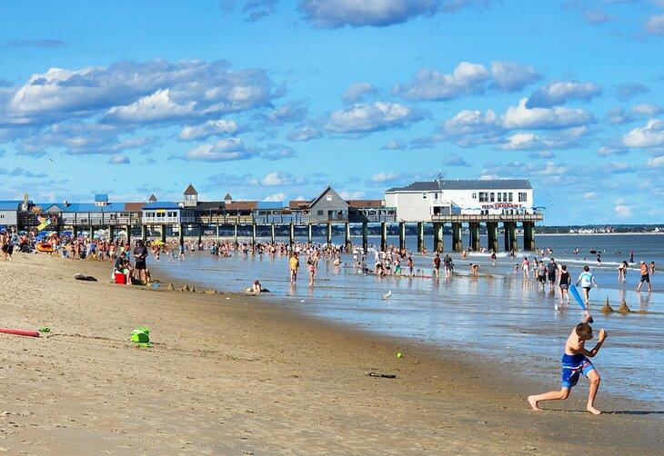 Un día concurrido en Old Orchard Beach