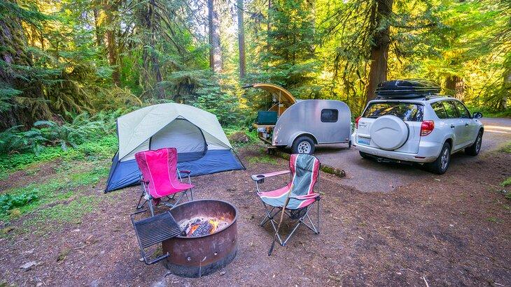 Camping Iron Creek, Monte St. Helens