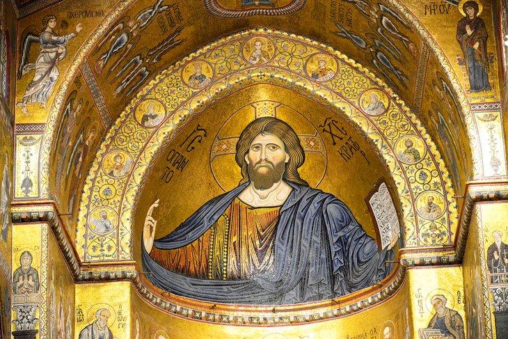 Mosaico de Cristo el Pantocrátor en la Catedral de Monreale