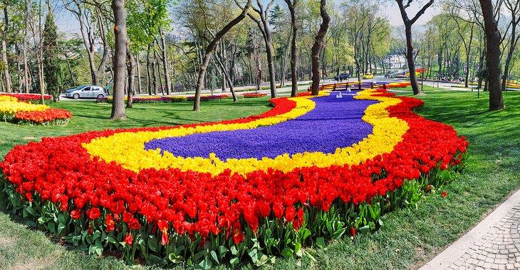 Tulipanes en el Parque Emirgan