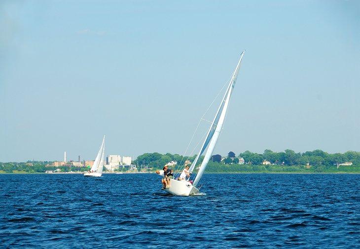 Segeln auf dem Lake Muskegon