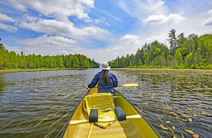 Kanu auf dem Crooked Lake