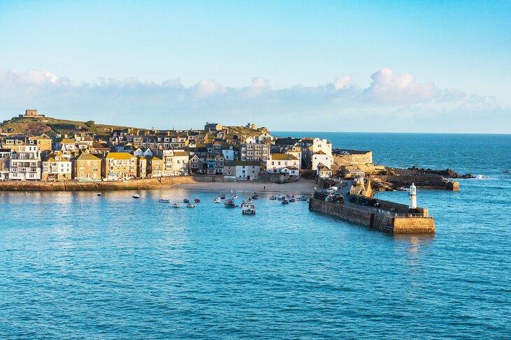 Puerto en St. Ives en invierno