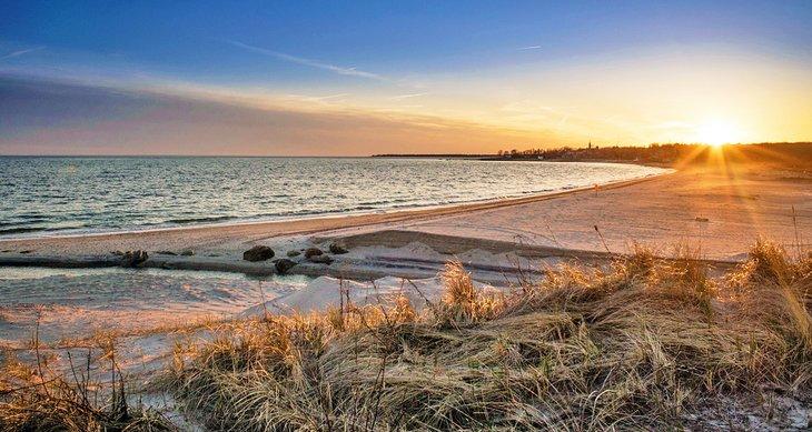 Harkness Memorial Park au coucher de soleil