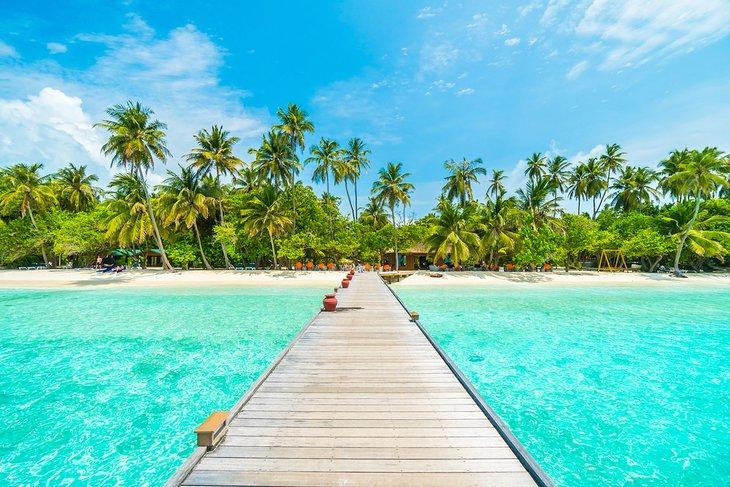 Un quai aux Maldives