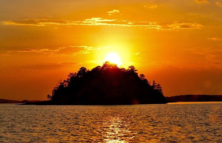 Sonnenuntergang am Lake Ouachita