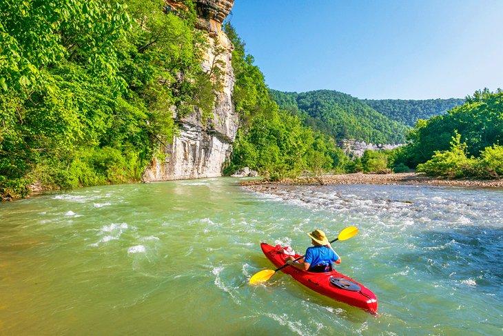 Kayaker auf dem Buffalo National River