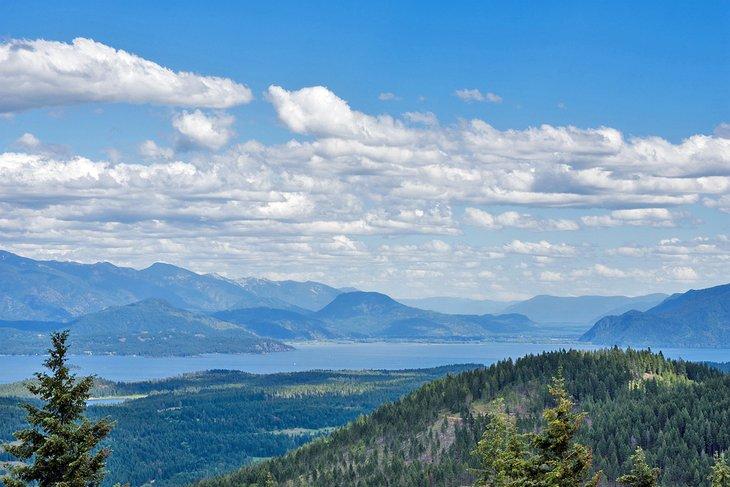 Lac Pend Oreille, vu depuis le sentier Idaho Centennial