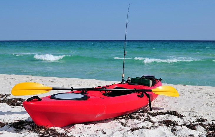 Kayak en la playa