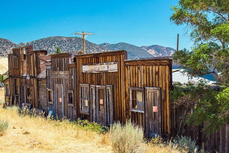 Façades de l'Ouest ancien à Virginia City, Nevada