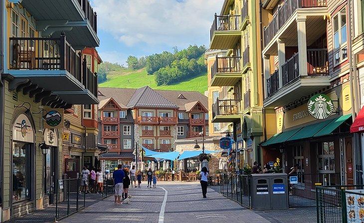 Una calle al pie de la colina en Blue Mountain