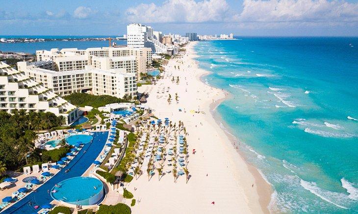 Vista aérea de Cancún