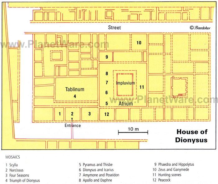 Mapa de la Casa de Dionisio (Histórico)