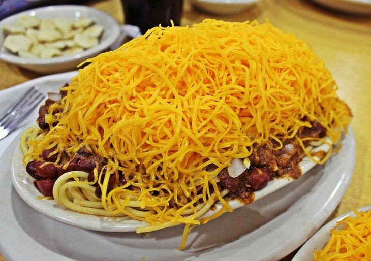 Chili al estilo Cincinnati 5-way