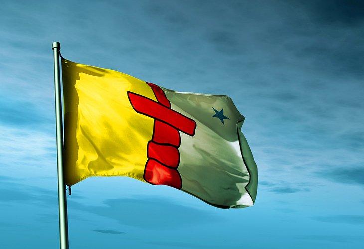 Flagge, die im Wind weht