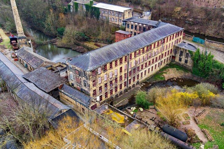 Vue aérienne du musée industriel de Leeds à Armley Mills