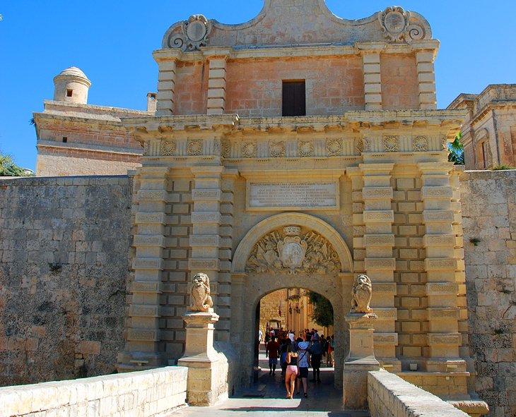 Porte principale de la Citadelle de Mdina