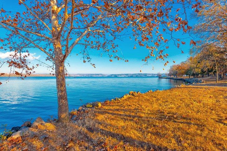 Lago Dardanelle en otoño