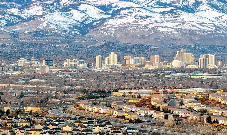 Ville de Reno près du lac Tahoe