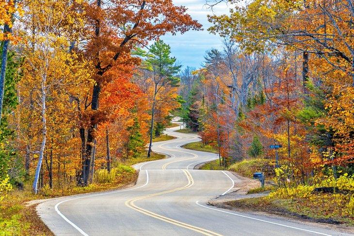 Colores del otoño en Door County, Wisconsin