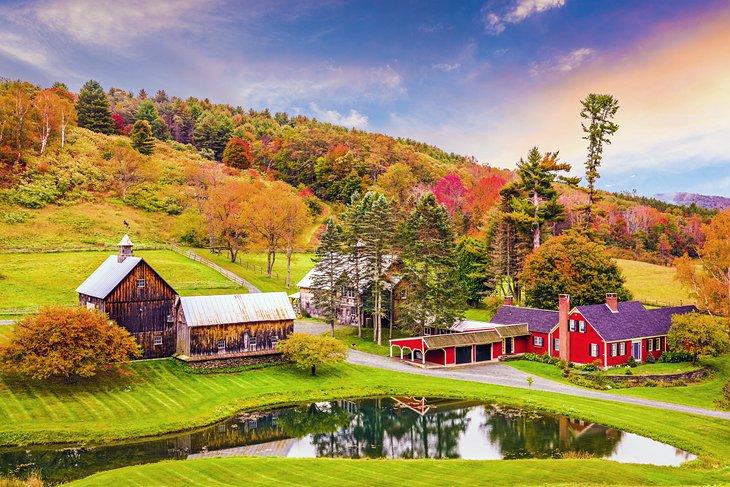 Hermoso paisaje rural en Woodstock, Vermont