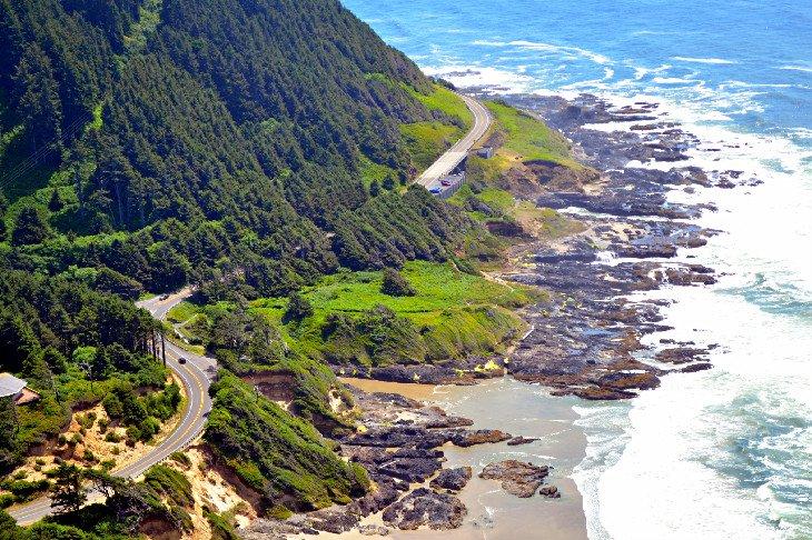 Cape Perpetua Aussichtspunkt auf dem Oregon Coast Trail