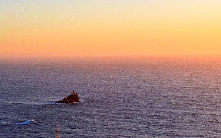 Sonnenuntergangsblick von der Spitze des Tillamook Head