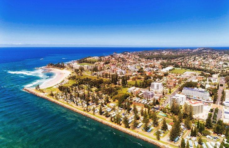 Luftaufnahme von Port Macquarie und dem Hastings River